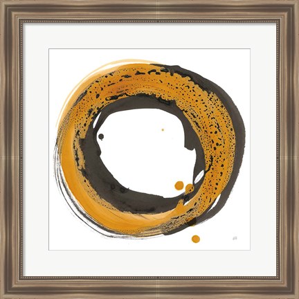 Framed Amber Enso I Print