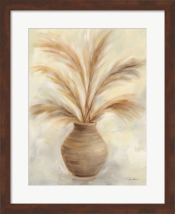 Framed Vase of Grasses II Print