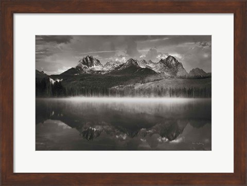 Framed Little Redfish Lake Mist II Print