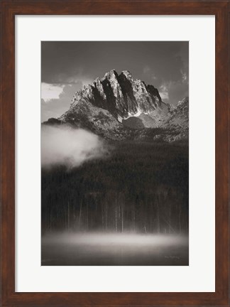 Framed Little Redfish Lake Mist I Print