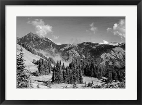 Framed Olympic Mountains I Print