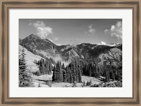 Framed Olympic Mountains I Print