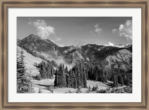 Framed Olympic Mountains I Print