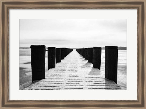 Framed Winter Dock Print