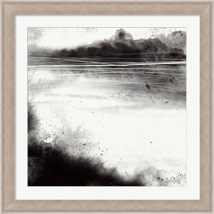 Framed Misty Landscape I Print