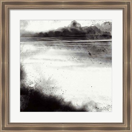 Framed Misty Landscape I Print