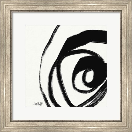 Framed Black and White Abstract III Print