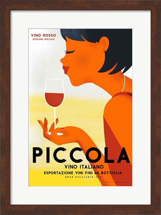 Framed Vino Rosso II Print