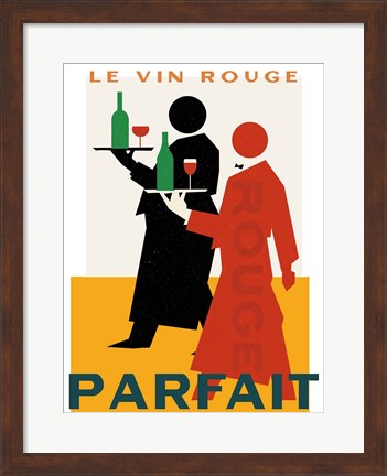 Framed Le Vin Rouge Parfait Print