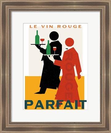 Framed Le Vin Rouge Parfait Print