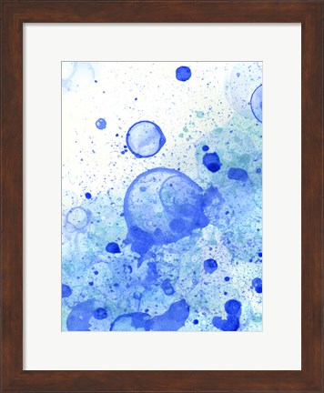 Framed Bubble Splash I Print