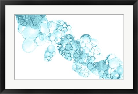 Framed Bubblescape Aqua II Print