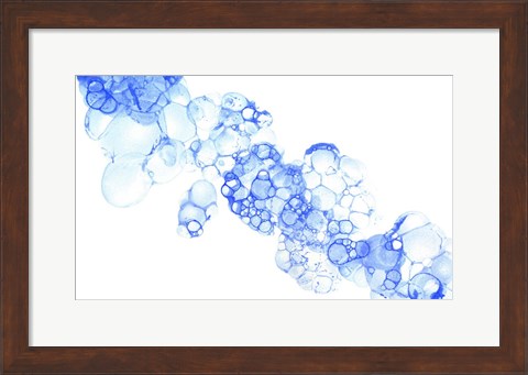 Framed Bubblescape Blue II Print