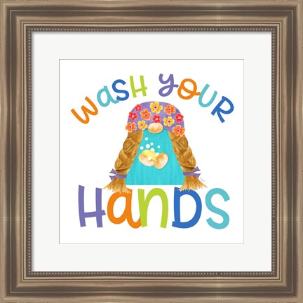 Framed Bathroom Gnomes II Print