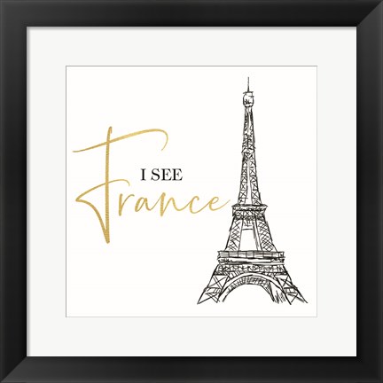 Framed Bath Art VI-I See France Print