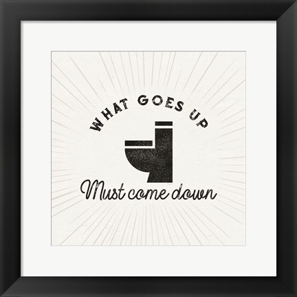 Framed Bath Art IX-What Goes Up Print