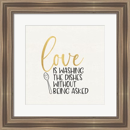 Framed Kitchen Art VI-Love Washes Print