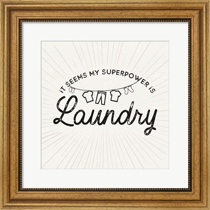 Framed Laundry Art VI-Superpower Print