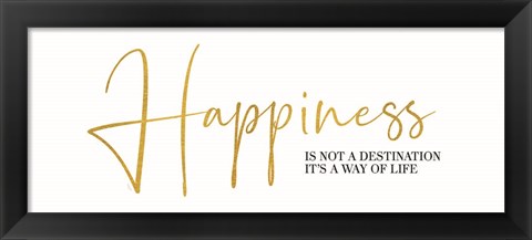 Framed Sentiment Art panel III-Happiness Print