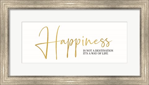 Framed Sentiment Art panel III-Happiness Print