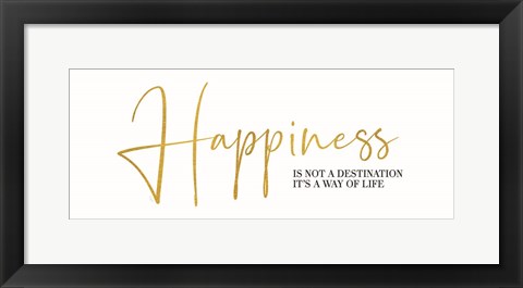 Framed Sentiment Art panel III-Happiness Print