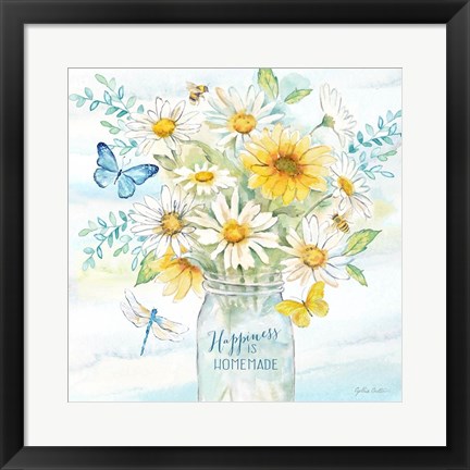 Framed Daisy Days II Print