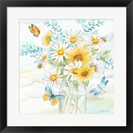 Framed Daisy Days III clean Print