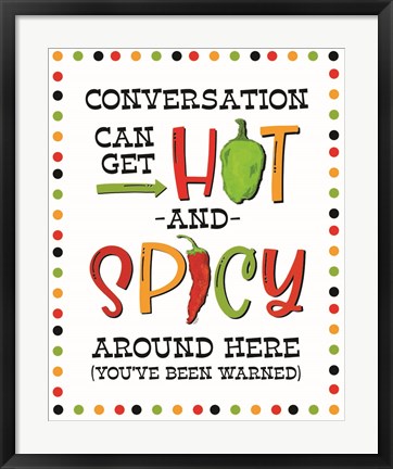 Framed Hot &amp; Spicy V Print