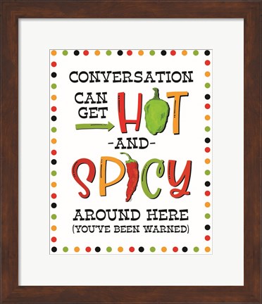 Framed Hot &amp; Spicy V Print