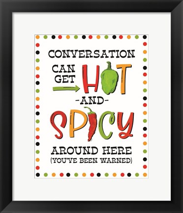 Framed Hot &amp; Spicy V Print