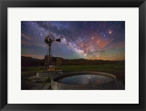 Framed Water Windmill Print