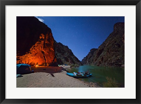 Framed Moonlight Camp Colorado River Print