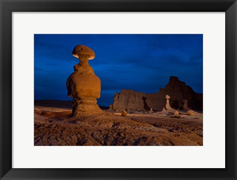 Framed Mushroom Hoodoo Blue Hour Print