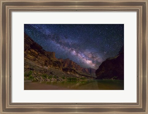 Framed Milky Way Spanning Grand Canyon Print