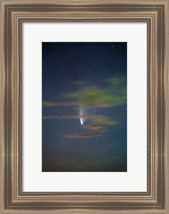 Framed Comet Thru Clouds Print