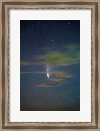 Framed Comet Thru Clouds Print