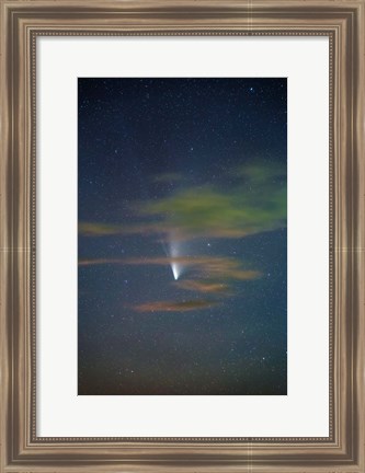 Framed Comet Thru Clouds Print