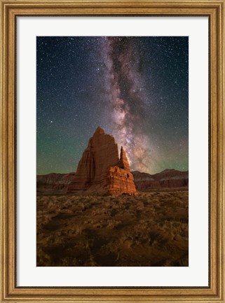 Framed Blend Temple Moon Print