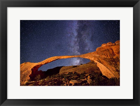 Framed Landscape Arch Stars Print