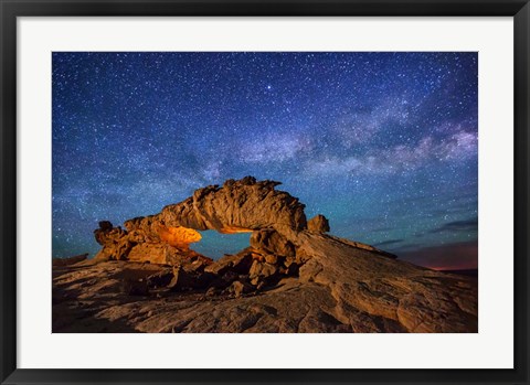 Framed Milky Way over Dragon Arch Print