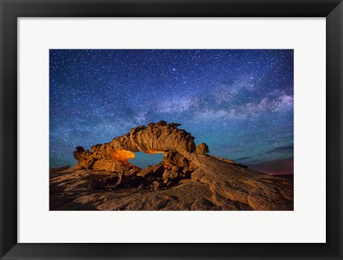 Framed Milky Way over Dragon Arch Print