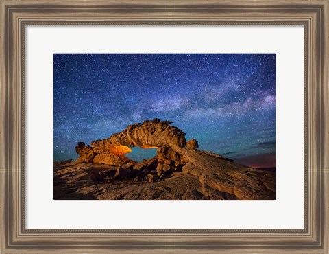 Framed Milky Way over Dragon Arch Print