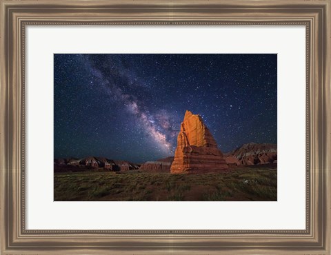 Framed Milky Way Temple of the Moon Print