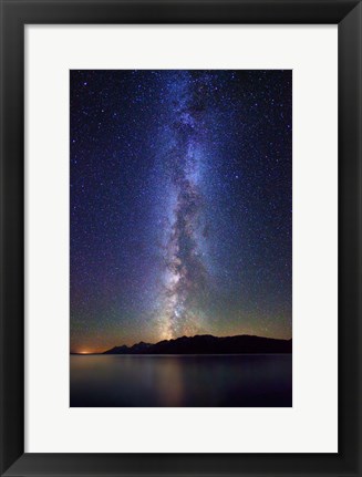 Framed Milky Way Jackson Lake Print