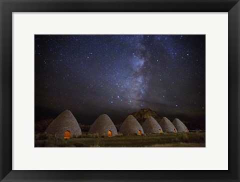 Framed Stars over Ward Charcoal Ovens Print