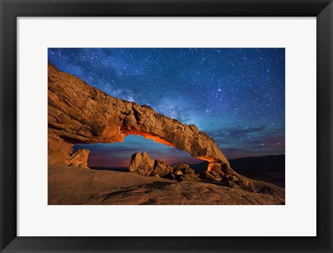 Framed Sunset Arch Milky Way Sky Escalante Print