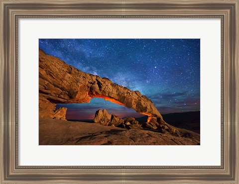 Framed Sunset Arch Milky Way Sky Escalante Print