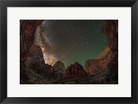 Framed Zion Big Bend Fisheye Print