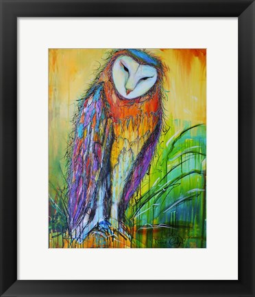 Framed Curious Owl Print