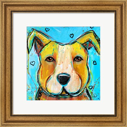 Framed Pit Puppy Print